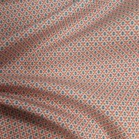 Percale coton chemise impression digitale flèche graphique rouge - Mondial Tissus