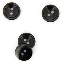 Boutons double cercle noir 15 mm - MT - Mondial Tissus