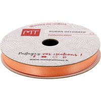 Bobine ruban satin pêche 6m X 6mm - MT - Mondial Tissus