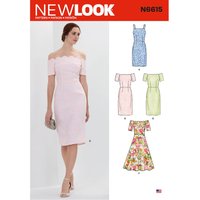 Patron New Look 6615 - robe à larges bret - Newlook - Mondial Tissus