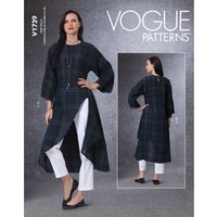 Patron Vogue 1739Y ensemble tunique asymétrique et pantalon droit ou évasé du 32 au 42 - Vogue - Mondial Tissus