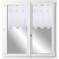 Voilage brise-bise organza blanc 58cm - Mondial Tissus