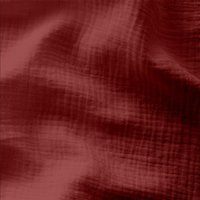 Tissu double gaze Gaby santal rouge - Mondial Tissus
