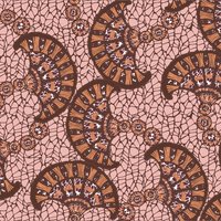 Tissu viscose chally imprimé mosaïque beige - Mondial Tissus