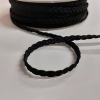 Galon tressé noir 6mm - Mondial Tissus
