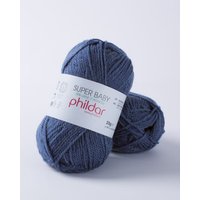 Pelote de fil à tricoter Super Baby bleu foncé - Phildar - Phildar - Mondial Tissus