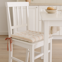Galette de chaise maison de campagne linen look 40x40 cm - MT - Mondial Tissus