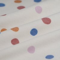 Tissu molleton pois irréguliers multicolore écru - MT - Mondial Tissus