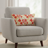 Housse de coussin feuillage doré 30x50cm - MT - Mondial Tissus