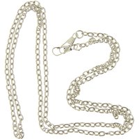 Chaîne avec mousqueton argentée 120 cm - MT - Mondial Tissus