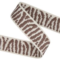 Sangle animale Zébra 38mm écru et marron - Mondial Tissus