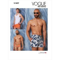Patron Vogue 1897XN - maillots de bain et tricot de peau pour homme du XL au XXXL - Vogue - Mondial Tissus