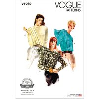 Patron Vogue V1980B5 Femme Chemisier 36 au 44 - Vogue - Mondial Tissus