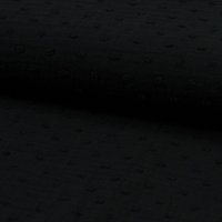 Tissu Double gaze dobby noir - Mondial Tissus