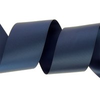 Ruban satin double face 63 mm bleu marine - MT - Mondial Tissus
