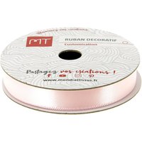 Bobine ruban satin rose poudré 6m X 9 mm - MT - Mondial Tissus
