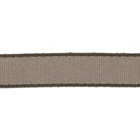 Ruban gros grain bordure géométriques 10 mm taupe - Frou Frou - Mondial Tissus