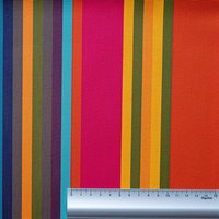 Toile Dralon outdoor double enduction rayée fuchsia - Mondial Tissus