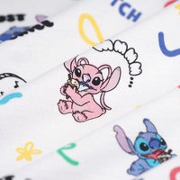 Tissu jersey coton Lilo & Stitch multicolore - Mondial Tissus