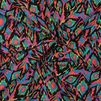 Maille jersey viscose imprimée géo psyché multico - Mondial Tissus