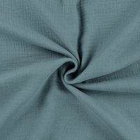 Tissu double gaze pailleté bleu - Mondial Tissus