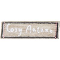 Écusson rectangle cosy autumn taupe - Mondial Tissus