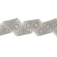 Guipure entre deux gris 40mm - Mondial Tissus
