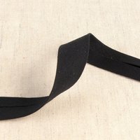Biais double gaze uni noir 27mm - Mondial Tissus