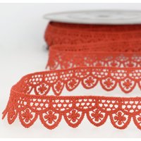 Ruban guipure rouge 20 mm - Mondial Tissus