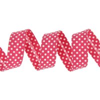 Biais à pois fuschia 20 mm - Mondial Tissus
