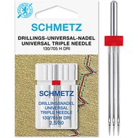 Aiguilles machine Schmetz universelles triple 2,5/80 - blister de 5 - Schmetz - Mondial Tissus