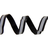 Ruban gros grain noir réfléchissant - 10 mm - Mondial Tissus