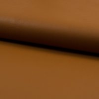 Tissu simili cuir léger lisse uni cognac - Mondial Tissus