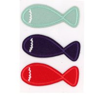 Écusson lot trois petits poissons 4.2 x1.8 cm - MT - Mondial Tissus
