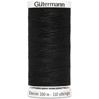 Fil à coudre Denim Gütermann 100 m noir - COL 1000 - Gütermann - Mondial Tissus