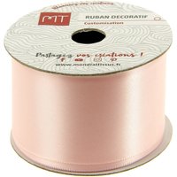 Bobine ruban satin rose poudré 4m X 38 mm - MT - Mondial Tissus