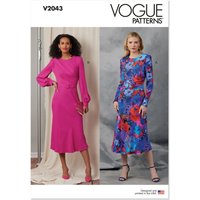 Patron Vogue V2043H5 robe ceinturée femme du 34 au 42 - Vogue - Mondial Tissus