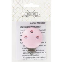 Clip bois attache tétine rose - Mondial Tissus