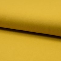 Maille Jersey de bambou uni curry - Mondial Tissus