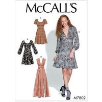 Patron McCALL's M7802A5 Robe Femme 34-42 - McCall's - Mondial Tissus