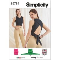 Patron Simplicity S9784 - Haut Court 32 - 54 - Simplicity - Mondial Tissus