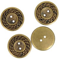Boutons métal striés 20 mm - MT - Mondial Tissus