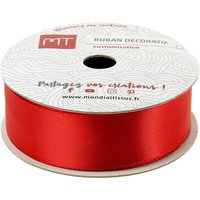 Bobine ruban satin rouge 5m X 20 mm - MT - Mondial Tissus