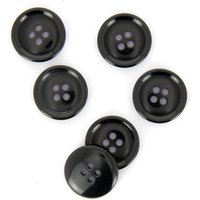 Boutons ronds 4 trous gris foncé 20 mm - MT - Mondial Tissus