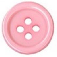 Boutons polyester 15mm rose lot de 5 - Mondial Tissus