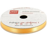 Bobine ruban satin jaune 6m X 6mm - MT - Mondial Tissus