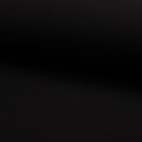 Maille Jersey coton gaufré épais uni noir - Mondial Tissus