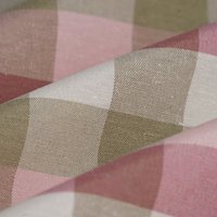 Tissu tissé teint carreaux rose - MT - Mondial Tissus