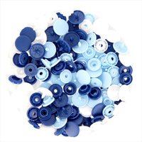 Boutons-pression Color Snaps bleu et blanc - Prym - Mondial Tissus
