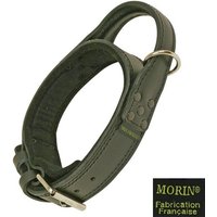 Collier chien d'intervention en cuir à poignée